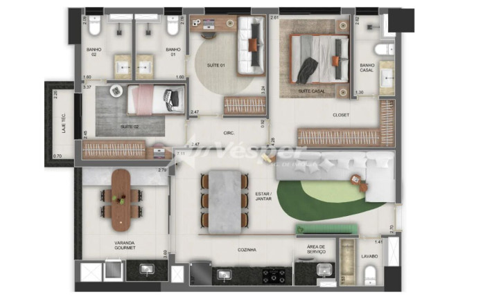 Imagem Apartamento com 3 Quartos à Venda, 97 m² em Setor Bueno - Goiânia Imagem Apartamento com 3 Quartos à Venda, 97 m² em Setor Bueno - Goiânia