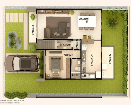 Imagem Casa com 4 Quartos à Venda, 123 m² em Alphaville (abrantes) - Camaçari