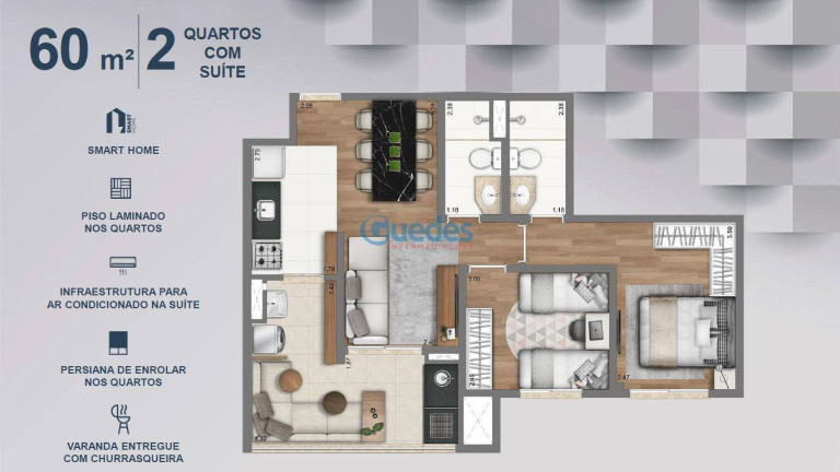Imagem Apartamento com 2 Quartos à Venda, 60 m² em Vila Mazzei - São Paulo