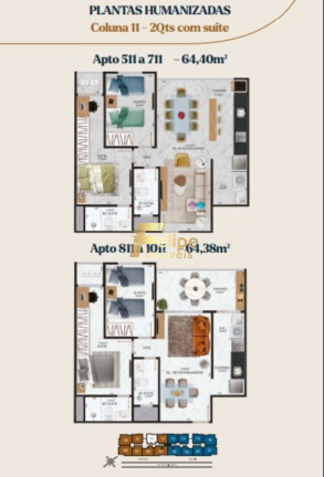Imagem Imóvel com 2 Quartos à Venda, 64 m² em Jardim Camburi - Vitória Imagem Imóvel com 2 Quartos à Venda, 64 m² em Jardim Camburi - Vitória