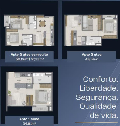 Imagem Apartamento com 2 Quartos à Venda, 50 m² em Aguas Claras - Brasilia