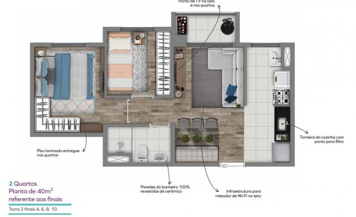 Imagem Apartamento com 2 Quartos à Venda, 69 m² em Jardim Prudência - São Paulo