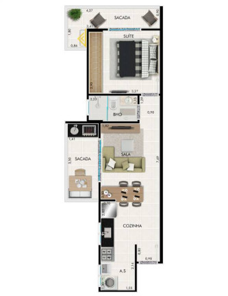 Imagem Apartamento com 1 Quarto à Venda, 40 m² em Guilhermina - Praia Grande Imagem Apartamento com 1 Quarto à Venda, 40 m² em Guilhermina - Praia Grande