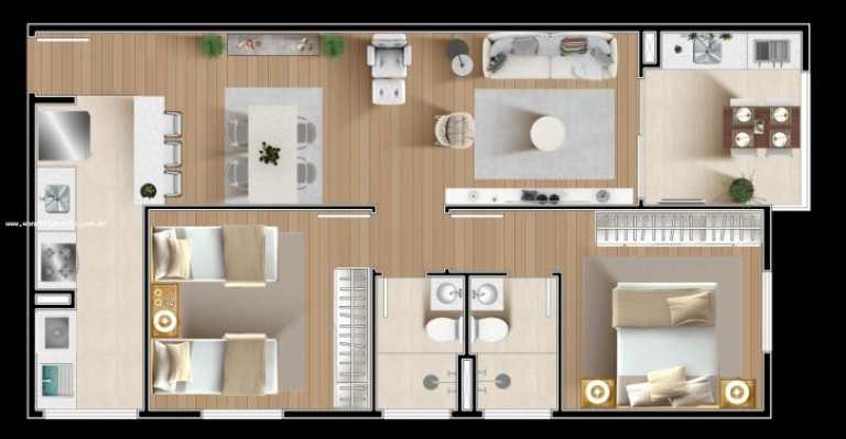 Imagem Apartamento com 2 Quartos à Venda, em Jardim América - Jacareí Imagem Apartamento com 2 Quartos à Venda, em Jardim América - Jacareí