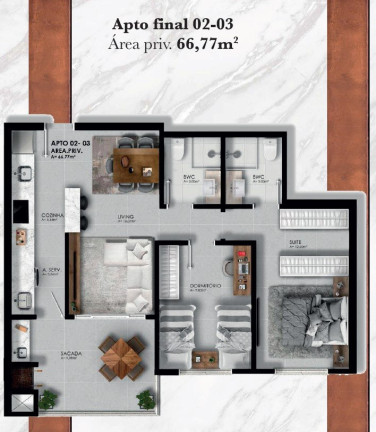 Imagem Apartamento com 1 Quarto à Venda, 51 m² em São Francisco De Assis - Camboriú