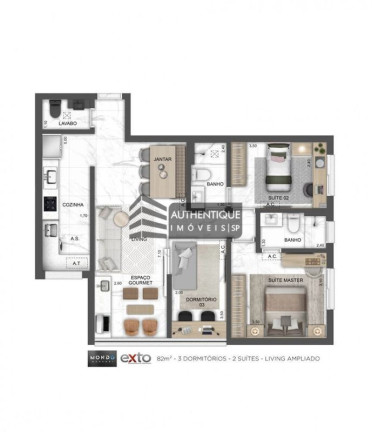 Imagem Apartamento com 3 Quartos à Venda, 82 m² em Morumbi - São Paulo Imagem Apartamento com 3 Quartos à Venda, 82 m² em Morumbi - São Paulo