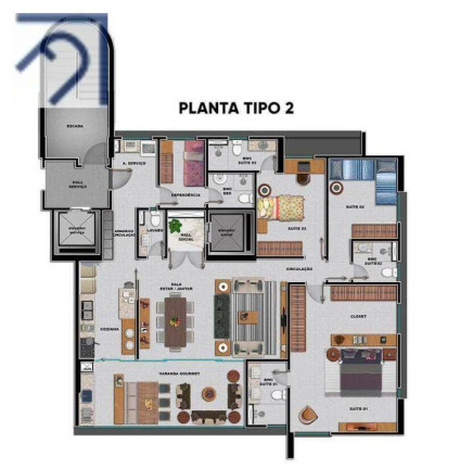 Imagem Apartamento com 4 Quartos à Venda, 156 m² em Capim Macio - Natal