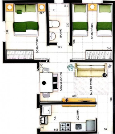 Imagem Apartamento com 2 Quartos para Alugar, em Jardim Novo Ii - Mogi Guaçu Imagem Apartamento com 2 Quartos para Alugar, em Jardim Novo Ii - Mogi Guaçu