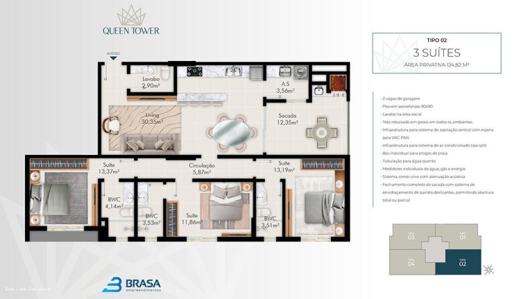 Imagem Imóvel com 3 Quartos à Venda, 124 m² em Itapema - Itapema