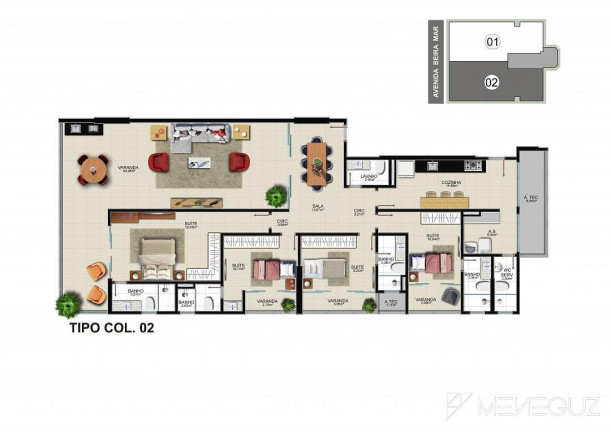 Imagem Apartamento com 4 Quartos à Venda, 190 m² em Praia Do Morro - Guarapari Imagem Apartamento com 4 Quartos à Venda, 190 m² em Praia Do Morro - Guarapari