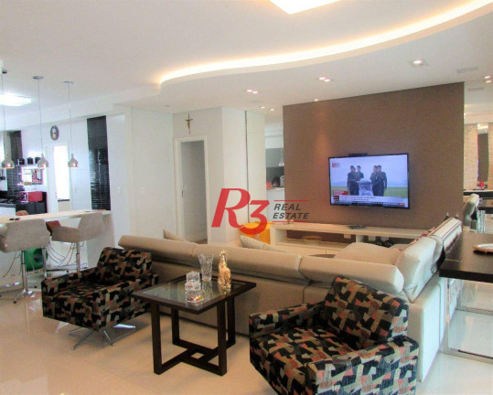 Imagem Apartamento com 3 Quartos para Alugar, 178 m² em Gonzaga - Santos Imagem Apartamento com 3 Quartos para Alugar, 178 m² em Gonzaga - Santos