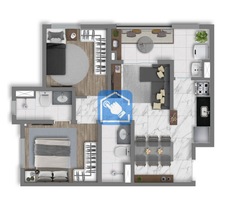 Foto do imóvel Apartamento com 2 Quartos à Venda, 48 m² em Vila Prudente - São Paulo
