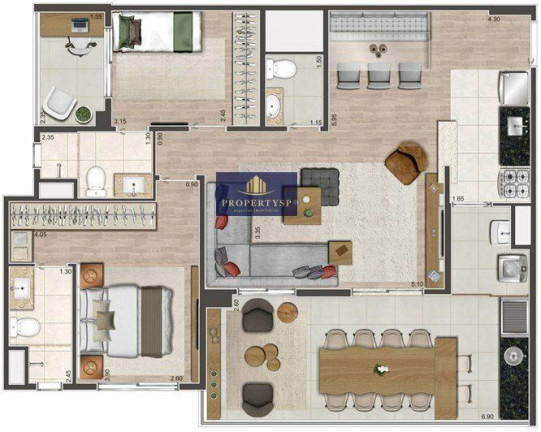 Imagem Apartamento com 3 Quartos à Venda, 94 m² em Barra Funda - São Paulo Imagem Apartamento com 3 Quartos à Venda, 94 m² em Barra Funda - São Paulo