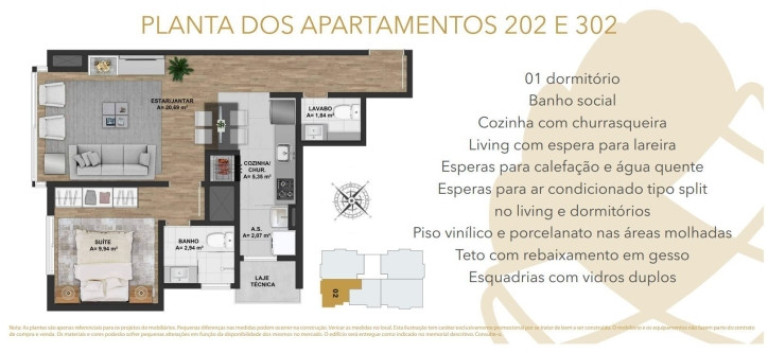 Imagem Apartamento com 1 Quarto à Venda, 50 m² em Tirol - Gramado