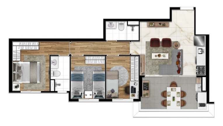 Imagem Apartamento com 3 Quartos à Venda, 68 m² em Barra Funda - São Paulo Imagem Apartamento com 3 Quartos à Venda, 68 m² em Barra Funda - São Paulo