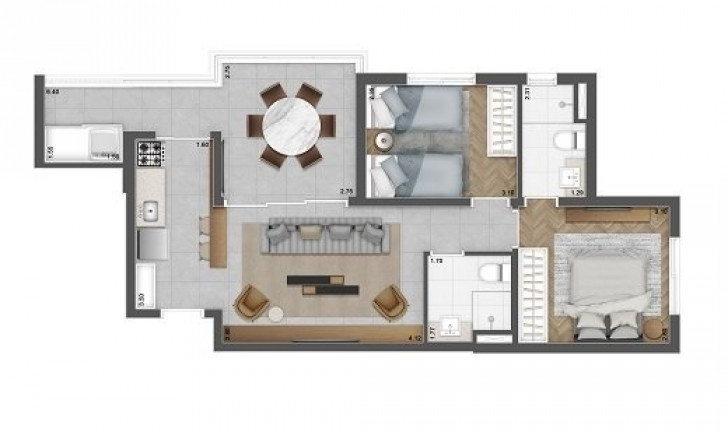 Imagem Apartamento com 2 Quartos à Venda, 64 m² em Brooklin - São Paulo Imagem Apartamento com 2 Quartos à Venda, 64 m² em Brooklin - São Paulo
