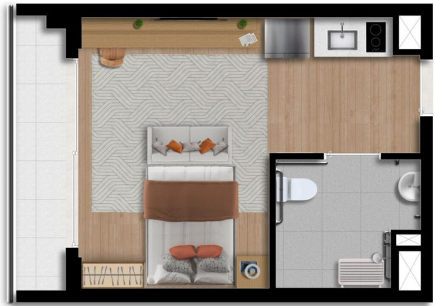 Imagem Apartamento com 1 Quarto à Venda, 28 m² em Santo Amaro - São Paulo Imagem Apartamento com 1 Quarto à Venda, 28 m² em Santo Amaro - São Paulo