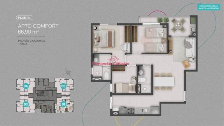 Imagem Apartamento com 3 Quartos à Venda, 61 m² em Patamares - Salvador Imagem Apartamento com 3 Quartos à Venda, 61 m² em Patamares - Salvador