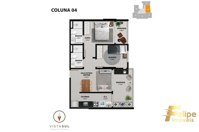 Imagem Imóvel com 2 Quartos à Venda, 63 m² em Praia De Itaparica - Vila Velha
