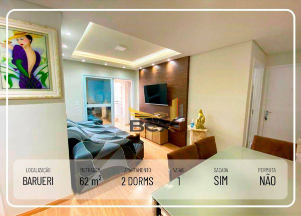 Apartamento com 2 Quartos à Venda, 62 m² em Jardim Timbauhy - Barueri