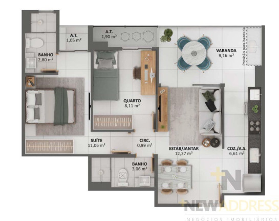 Imagem Apartamento com 2 Quartos à Venda, 64 m² em Mata Da Praia - Vitória
