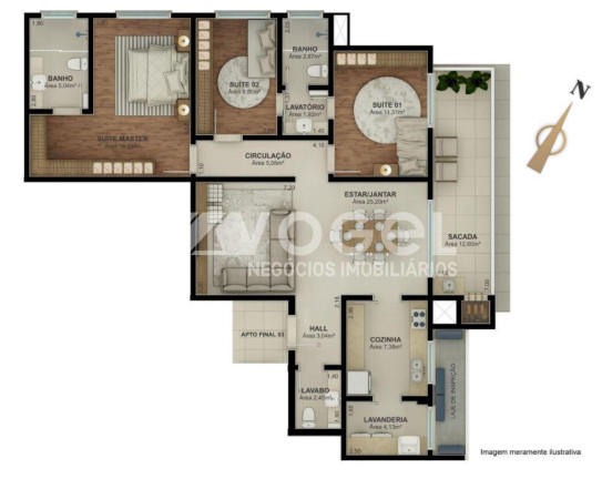 Imagem Apartamento com 3 Quartos à Venda, 185 m² em Morro Do Espelho - Sao Leopoldo Imagem Apartamento com 3 Quartos à Venda, 185 m² em Morro Do Espelho - Sao Leopoldo