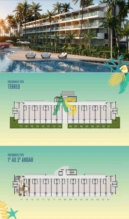 Imagem Flat com 1 Quarto à Venda, 32 m² em Praia Dos Carneiros - Tamandaré Imagem Flat com 1 Quarto à Venda, 32 m² em Praia Dos Carneiros - Tamandaré