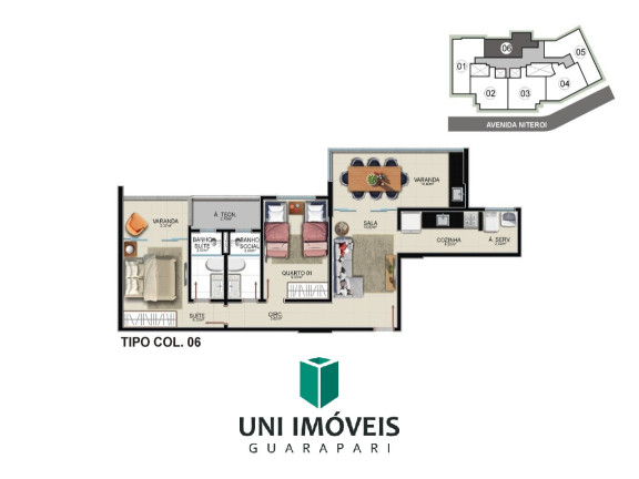 Imagem Apartamento com 3 Quartos à Venda, 95 m² em Praia Do Morro - Guarapari