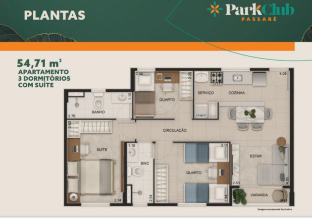 Imagem Apartamento com 3 Quartos à Venda, 54 m² em Passaré - Fortaleza