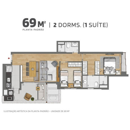 Imagem Imóvel com 2 Quartos à Venda, 68 m² em Jardim Das Acácias - São Paulo