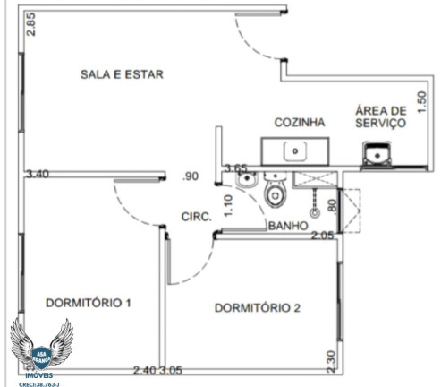 Apartamento com 2 Quartos à Venda, 38 m² em Horto Florestal - São Paulo