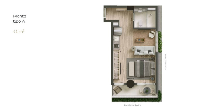 Imagem Imóvel com 1 Quarto à Venda, 39 m² em Cerqueira César - São Paulo