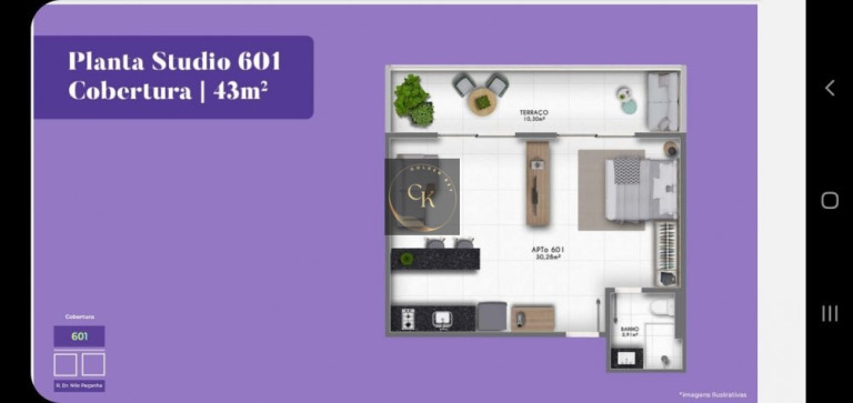 Imagem Apartamento com 1 Quarto à Venda, 23 m² em Ingá - Niterói