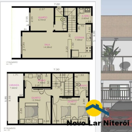 Imagem Casa com 3 Quartos à Venda, 92 m² em Fonseca - Niterói