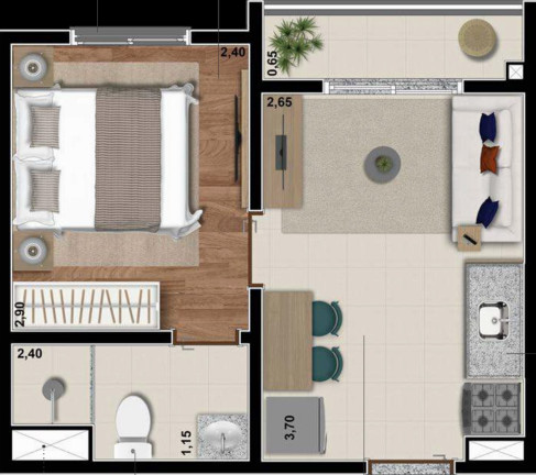 Imagem Apartamento com 1 Quarto à Venda, 24 m² em Saúde - São Paulo