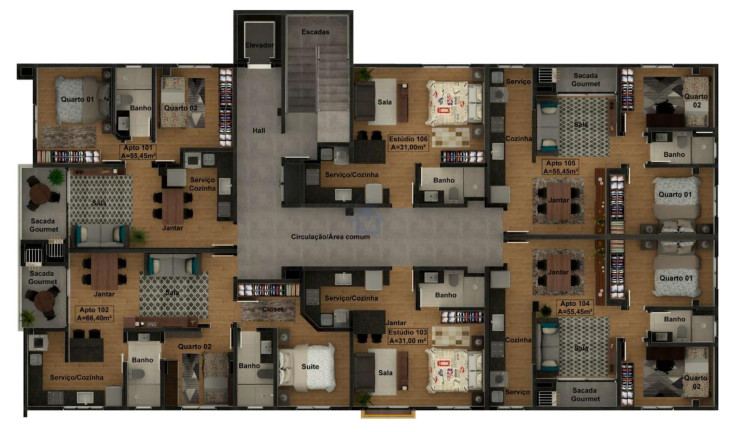 Imagem Apartamento com 2 Quartos à Venda, 55 m² em Centro - Foz Do Iguaçu Imagem Apartamento com 2 Quartos à Venda, 55 m² em Centro - Foz Do Iguaçu
