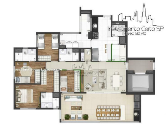 Imagem Apartamento com 4 Quartos à Venda, 173 m² em Vila Leopoldina - São Paulo