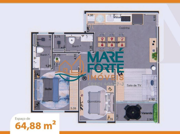 Imagem Apartamento com 1 Quarto à Venda, 41 m² em Indaia - Caraguatatuba