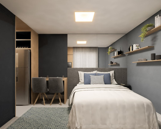 Imagem Apartamento com 1 Quarto à Venda, 36 m² em Mercês - Curitiba