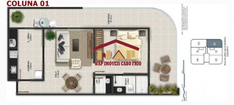 Imagem Apartamento com 1 Quarto à Venda, 71 m² em Braga - Cabo Frio Imagem Apartamento com 1 Quarto à Venda, 71 m² em Braga - Cabo Frio