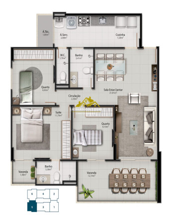 Imagem Imóvel com 3 Quartos à Venda, 95 m² em Alphaville Jacuhy - Serra Imagem Imóvel com 3 Quartos à Venda, 95 m² em Alphaville Jacuhy - Serra
