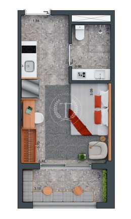 Imagem Apartamento com 1 Quarto à Venda, 28 m² em Brooklin Paulista - São Paulo