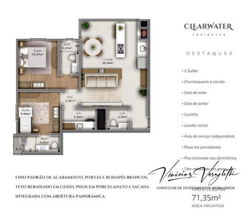 Imagem Imóvel com 2 Quartos à Venda, 71 m² em São Francisco De Assis - Camboriú