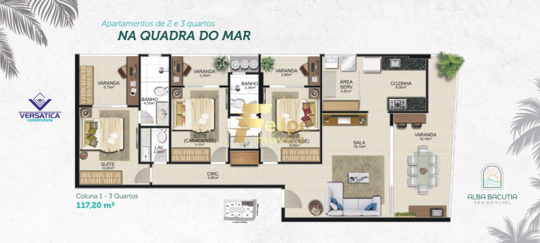 Imagem Imóvel com 3 Quartos à Venda, 117 m² em Enseada Azul - Guarapari