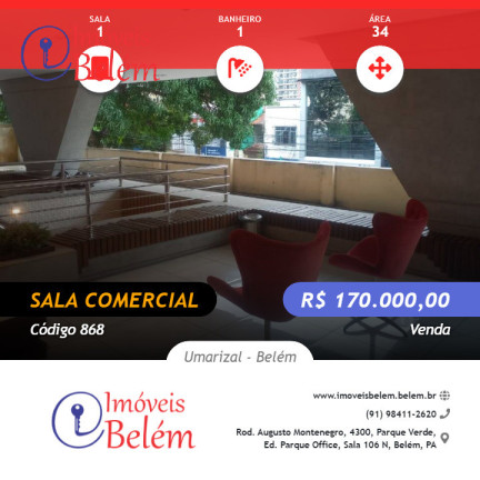 Imagem Imóvel à Venda, 34 m² em Umarizal - Belém