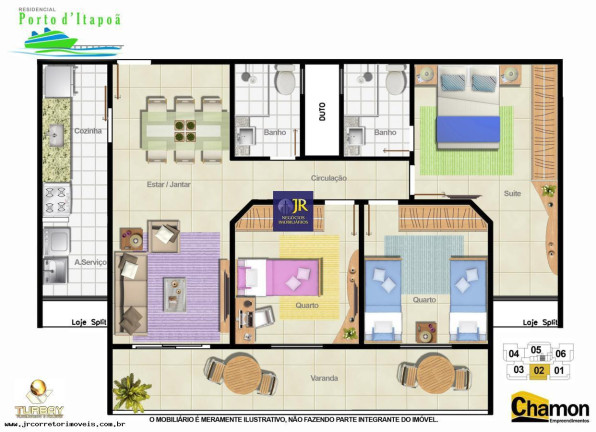 Imagem Apartamento com 3 Quartos à Venda, 90 m² em Itapuã - Vila Velha Imagem Apartamento com 3 Quartos à Venda, 90 m² em Itapuã - Vila Velha
