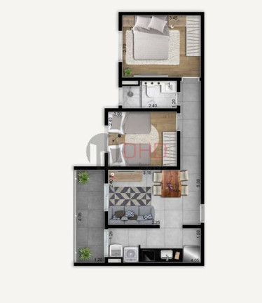 Imagem Apartamento com 2 Quartos à Venda, 52 m² em Vila Espírito Santo - Sorocaba