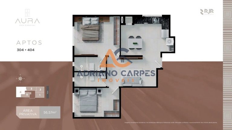 Imagem Imóvel com 2 Quartos à Venda, 56 m² em Gravatá - Navegantes