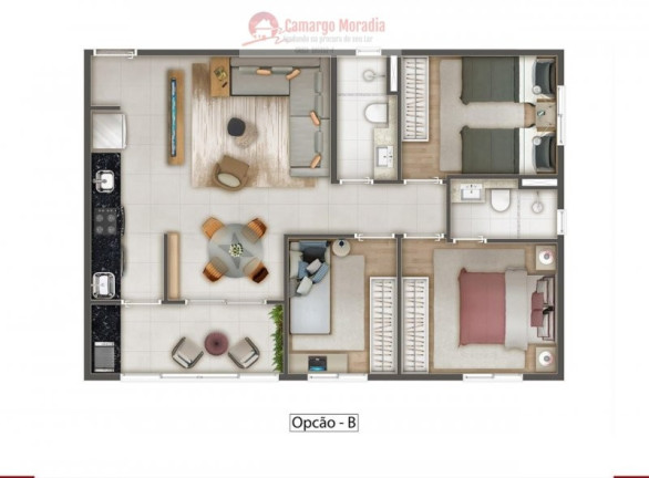 Imagem Apartamento com 3 Quartos à Venda, 63 m² em Parque Santa Rosa - Suzano