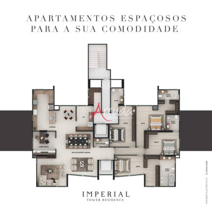 Imagem Apartamento com 4 Quartos à Venda, 258 m² em Country - Cascavel Imagem Apartamento com 4 Quartos à Venda, 258 m² em Country - Cascavel
